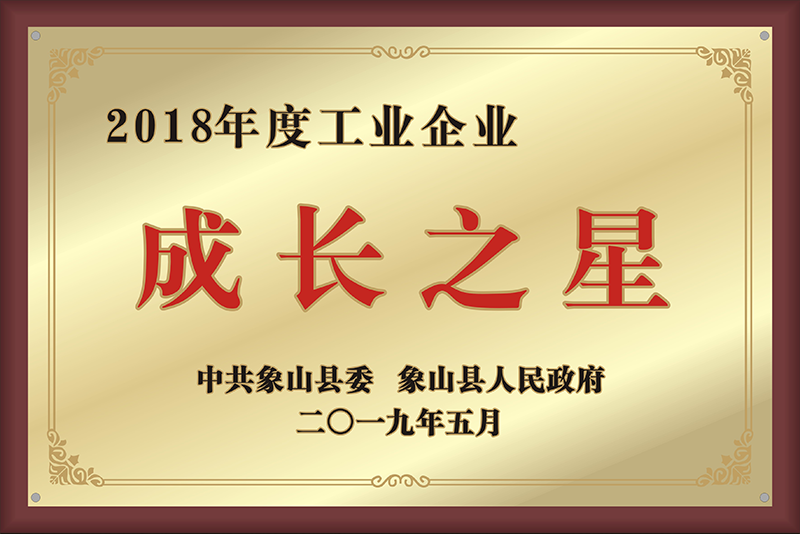 2018年度工業(yè)企業(yè)成長(zhǎng)之星